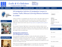 Tablet Screenshot of leslieandcosolicitors.co.uk